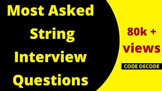 Java String interview Questions and Answers with example Immutable  Most Asked  Code Decode [upl. by Cleopatra]