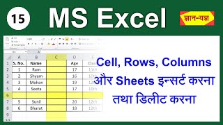 Insert Column amp Row in Excel  Delete Rows amp Columns in MS Excel  Insert Cells amp Sheets in Excel15 [upl. by Linoel]