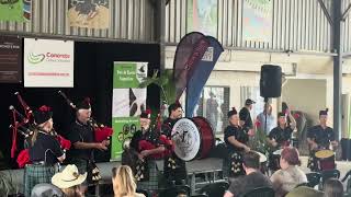 MorissetShow2024  ClanMcEwan pipeband plays Peter Allen and The Seekers Australiana LakeMac [upl. by Amar]