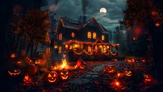 Halloween TrickorTreat House  Falling Leaves Bobbing for Apples Jack O Lantern  Cozy Fall [upl. by Copeland]