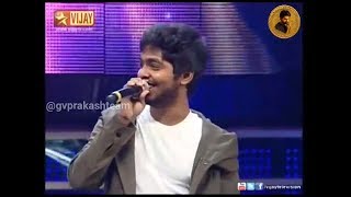 G V Prakash Sings for Saindhavi  G V Prakash Stage Performance [upl. by Eixel]