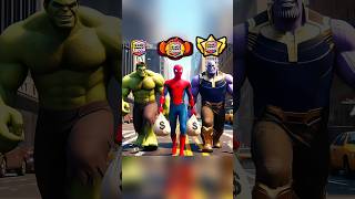 Spiderman vs Hulk vs Thanos Wanted Who is the best marvel spiderman brawlstars avengers [upl. by Hameean]