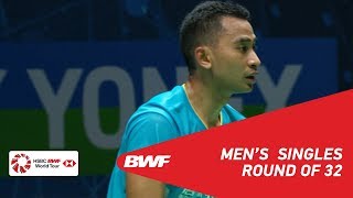 R32  MS  Tommy SUGIARTO INA vs Rajiv OUSEPH ENG  BWF 2019 [upl. by Elacsap896]