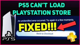 PS5 CANT LOAD PLAYSTATION STORE HOW TO FIX [upl. by Kopp]