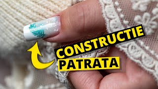 Constructie Patrata cu Gel pe Sablon  Tutorial [upl. by Aelahs]