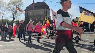 Großer Fahnen Umzug in Gera 060424 [upl. by Nnitsuj495]