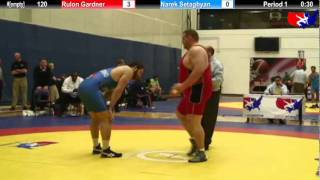 2012 Kiki Cup 120 Rulon Gardner USA 3 vs Andres Bernardino Spain [upl. by Nazay]