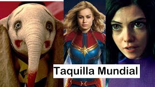 Dumbo debuta con numeros bajos Alita supera los 400 millones Capitana Marvel cerca del billon [upl. by Ruamaj579]