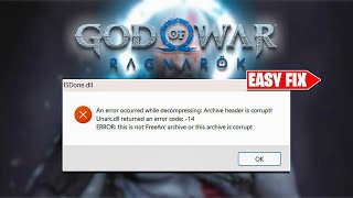 How To Fix ISDonedll or Unarcdll Error in God of War Ragnarok Pc  Easy Fix [upl. by Nolyaj]