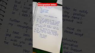 Resignation letter [upl. by Alfy]