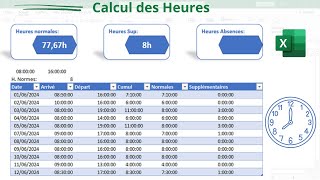 Gérer le calcul des heures sur Excel [upl. by Divadnoj]