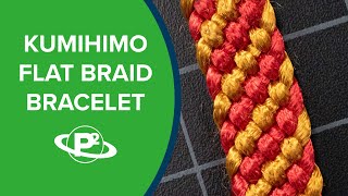 Flat Braid Kumihimo Bracelet Tutorial [upl. by Suruat]