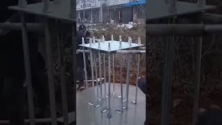 Installation process of lamp post pile foundation [upl. by Eisiam251]