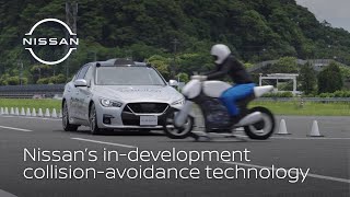 Intersection collision avoidance Indevelopment driverassistance technology  Nissan [upl. by Roshelle]