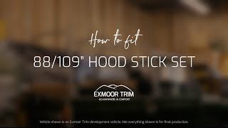 How To Fit a 88quot  109quot Full Hood Stick Set from Exmoor Trim [upl. by Lakin]