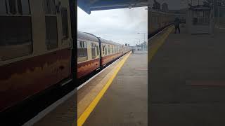 Mayflower steam Locomotive going through Newton Abbot going to Kingswear please like and subscribe [upl. by Acirretahs]