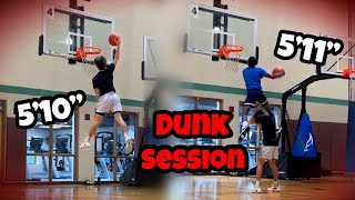 High School Hoopers with CRAZY BOUNCE Take Over the Gym 5’10” and 5’11” Dunk Session [upl. by Anazraf457]