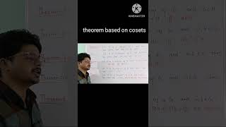 THEOREM BASED ON COSETS GROUP THEORY youtube youtuber education youtubeshorts ytshorts yt [upl. by Abeu476]