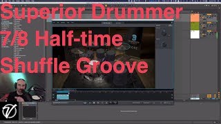 Superior Drummer  78 Halftime Shuffle Groove [upl. by Mali]