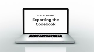 Exporting the codebook NVivo for Windows [upl. by Letney28]