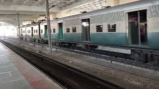 Chennai Local train Beach to Velachery spotted at Taramani station emulocaltrain chennailocaltrain [upl. by Vasilek744]