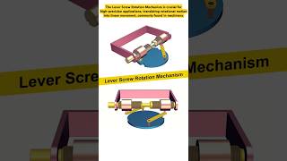 Amazing Lever Screw Rotation Mechanism in Actionmechanismshorts engineering3ddesign3danimation [upl. by Ettennek]