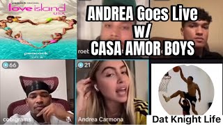 Andrea from LOVE ISLAND USA  via TIK TOK LIVE w Casa Boys [upl. by O'Doneven]