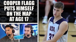 Cooper Flagg at Age 17 Puts Himself on the Map Against Team USA  COVINO amp RICH [upl. by Nnahoj]