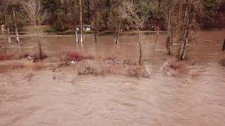 Flyover Flooding Hilgard State Park near La Grande Oregon 492019 [upl. by Eustacia]