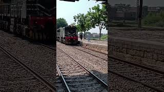 Goods Train Piloted and loco staff receiving line clear by clip youtube shorts [upl. by Kcajyllib224]