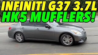 2012 Infiniti G37 37L V6 w HK5 SUPER MUFFLERS [upl. by Neehsas]