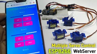 ESP8266 Four Servo Motor Control using Webserver [upl. by Artie]