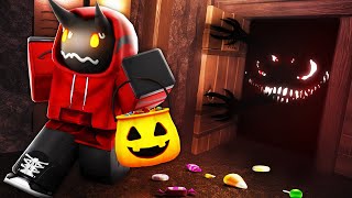 I Went TRICK or TREATING in Roblox DOORS FLOOR 2 HALLOWEEN [upl. by Atnas146]