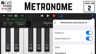 How to use the metronome in GarageBand iOS iPhoneiPad [upl. by Stortz]