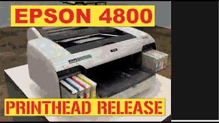 Epson 4800 4880 Printhead release EASY WAY wet cap dtf [upl. by Anikes]