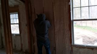 how to cut closed cell foam  spray foam insulation [upl. by Anyahc]