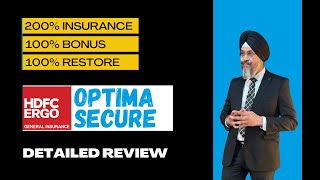 HDFC OPTIMA SECURE  BEST HEALTH INSURANCE  DOUBLE INSURANCE VALUE [upl. by Vocaay]