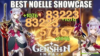 GOD MODE NOELLE New BEST Weapon Makes her look TOP Tier DPS  Genshin Impact [upl. by Kehr]