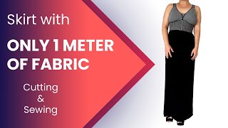 Only 1 Meter of Fabric for Skirt Cutting and Sewing in 10 Minutes [upl. by Kcerred38]