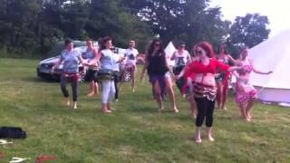 Sacha Bellydance  Tarkan Choreography for Hen Do in Bath [upl. by Henghold19]