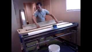 How to Cut vinyl wall covering on the machine [upl. by Wiatt]