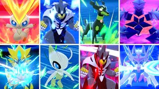 Pokémon Sword amp Shield  All Legendary Pokémon Signature Moves Crown Tundra [upl. by Shepard879]