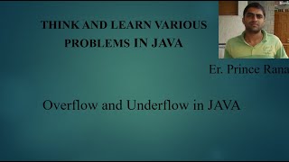 Overflow and Underflow in JAVA [upl. by Annairt]