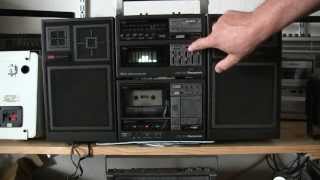 PANASONIC RXC3002 3Piece Boombox shown before cleaning Automatic level control for sound on [upl. by Godart]