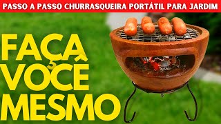 FAÇA VOCÊ MESMO CHURRASQUEIRA PORTATIL PARA JARDIM  IDÉIAS CRIATIVAS [upl. by Eerazed343]