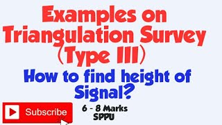 Example on Intervisibility and Height of SignalScaffolding in Triangulation Survey Type 3 [upl. by Evonne117]