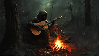 4 Hours of Post Apocalyptic Acoustic Guitar STALKERMetro Inspired with campfire ambience [upl. by Jesh]