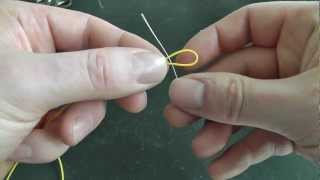 How To Tie Fly Line To Backing Using The Albright Knot [upl. by Lahcear]