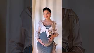 Full GRWM at 30 weeks pregnant dressthebump maternitydresses thirdtrimester [upl. by Oiragelo]