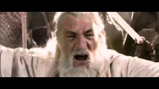 LOTR Gandalf Arrives to Helms Deep with Hobbit Soundtrack [upl. by Isadore]